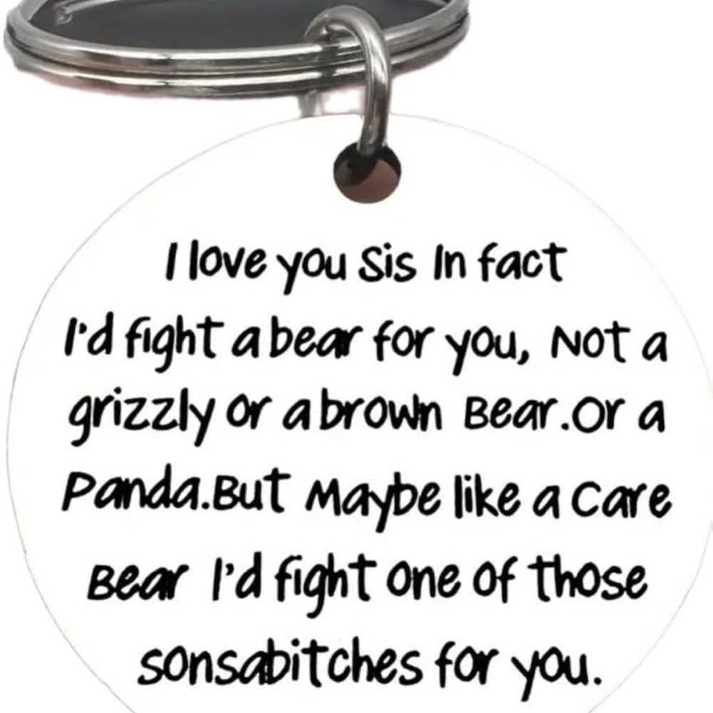 Sister Gifts - I Love You Sis Keychain for Christmas, Big Sister and Best Friend